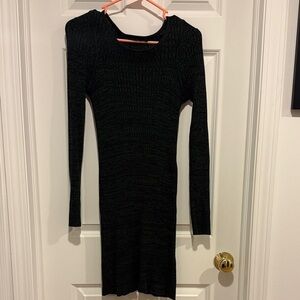Obey Black Long Sleeve Knit Dress